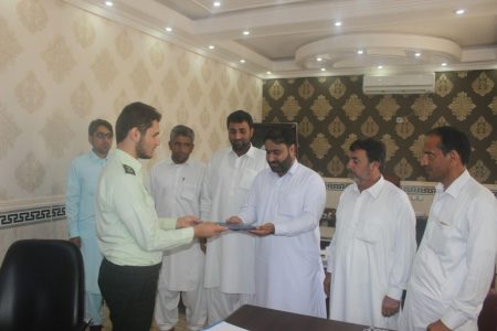 سبزپوشان نیروی انتظامی بخش زرآباد کنارک تجلیل شدند
